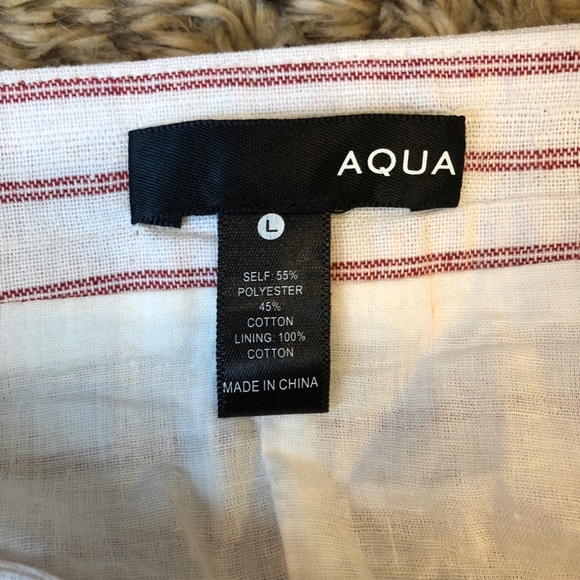 NWOT two (2) piece set striped white red top skirt - Picture 6 of 6